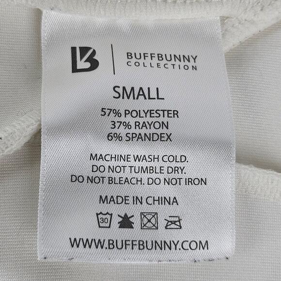 BUFFBUNNY COLLECTION WOMEN'S WHITE PULL-OVER TURTLENECK SWEATSHIRT – SIZE SMALL - Picture 7 of 8